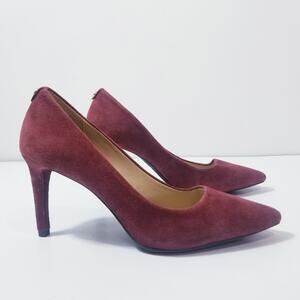 MICHAEL Michael Kors Leather Suede Pumps Heels Pointer Toe